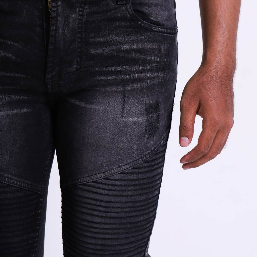 Weird Jeans - Biker Jeans Charcoal Black - Image 5