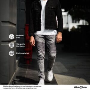 Weird Jeans  - Biker Jeans Pure Grey