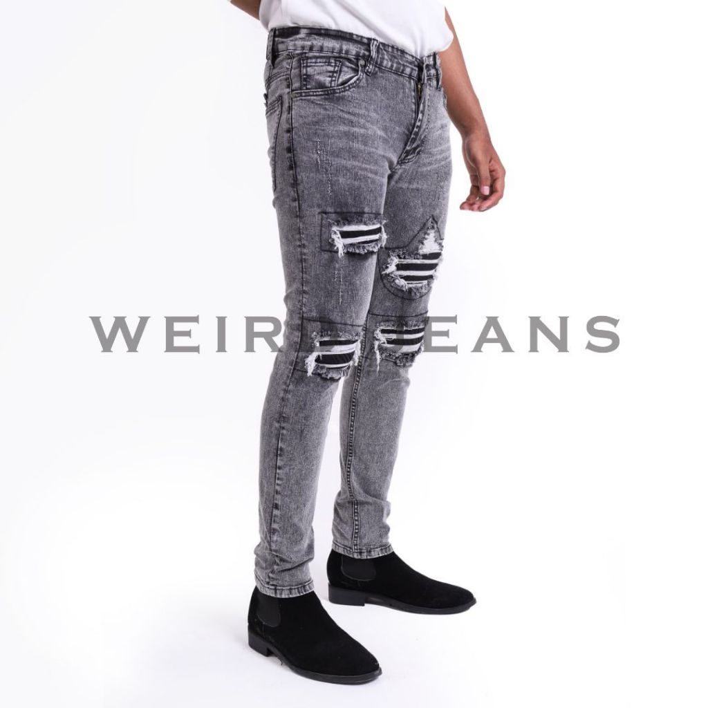 Weird Jeans - Silver Grey - Celana Panjang Jeans Denim Pria Slim Fit Strech - Image 6