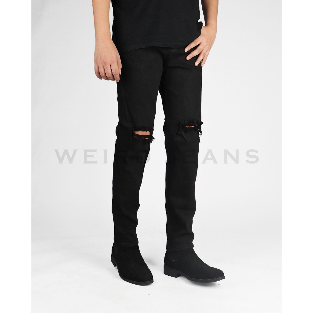 Weird Jeans - Black Ripped Z88 - Image 8