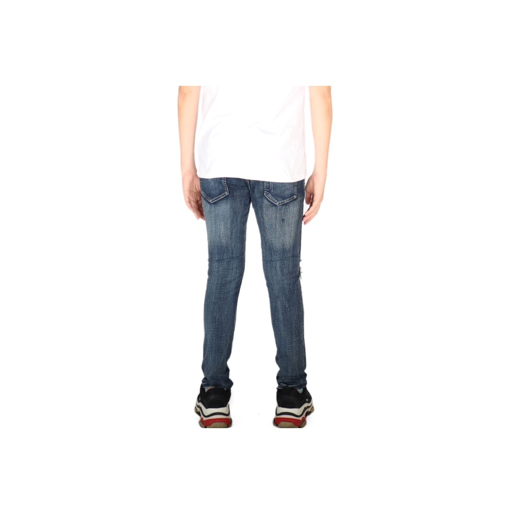 Weird Jeans - East Blue - Celana Jeans Pria Skinny Slimfit Ripped - Image 3