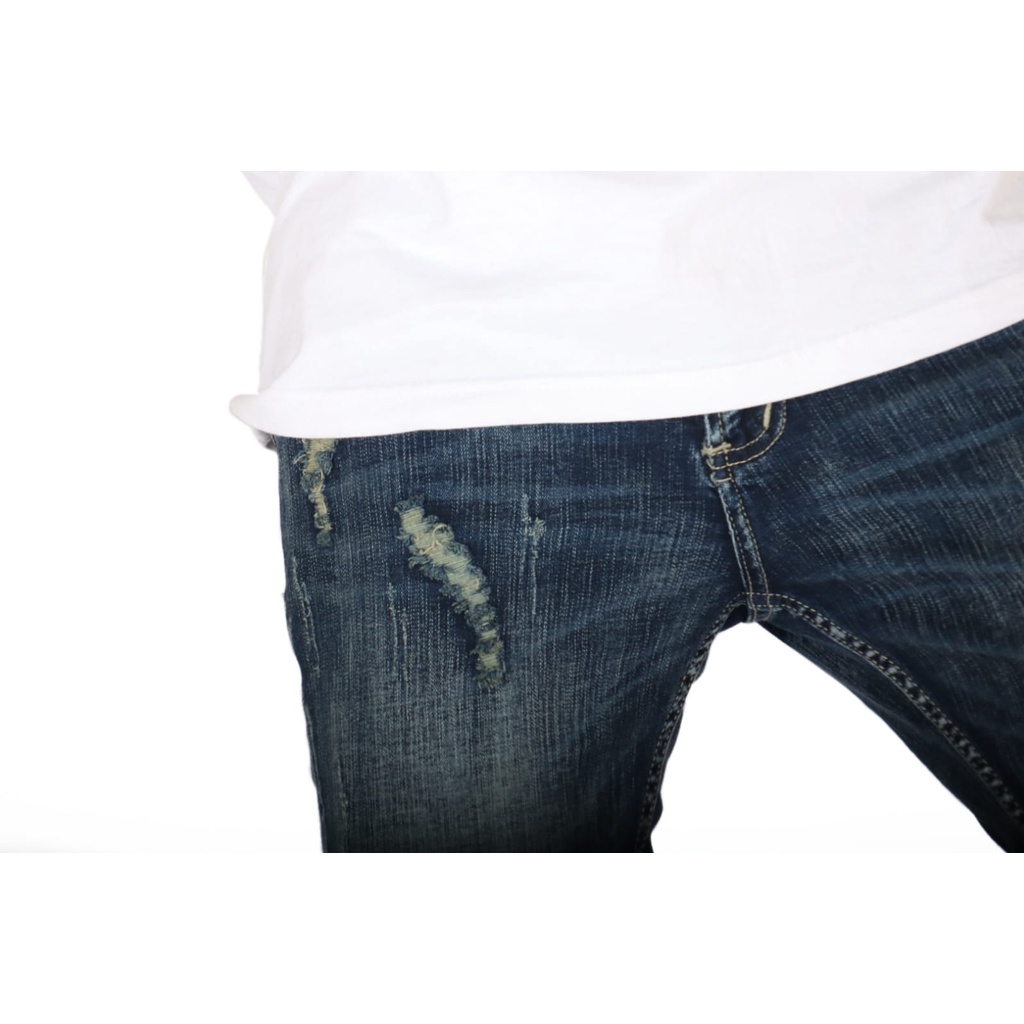 Weird Jeans - East Blue - Celana Jeans Pria Skinny Slimfit Ripped - Image 6