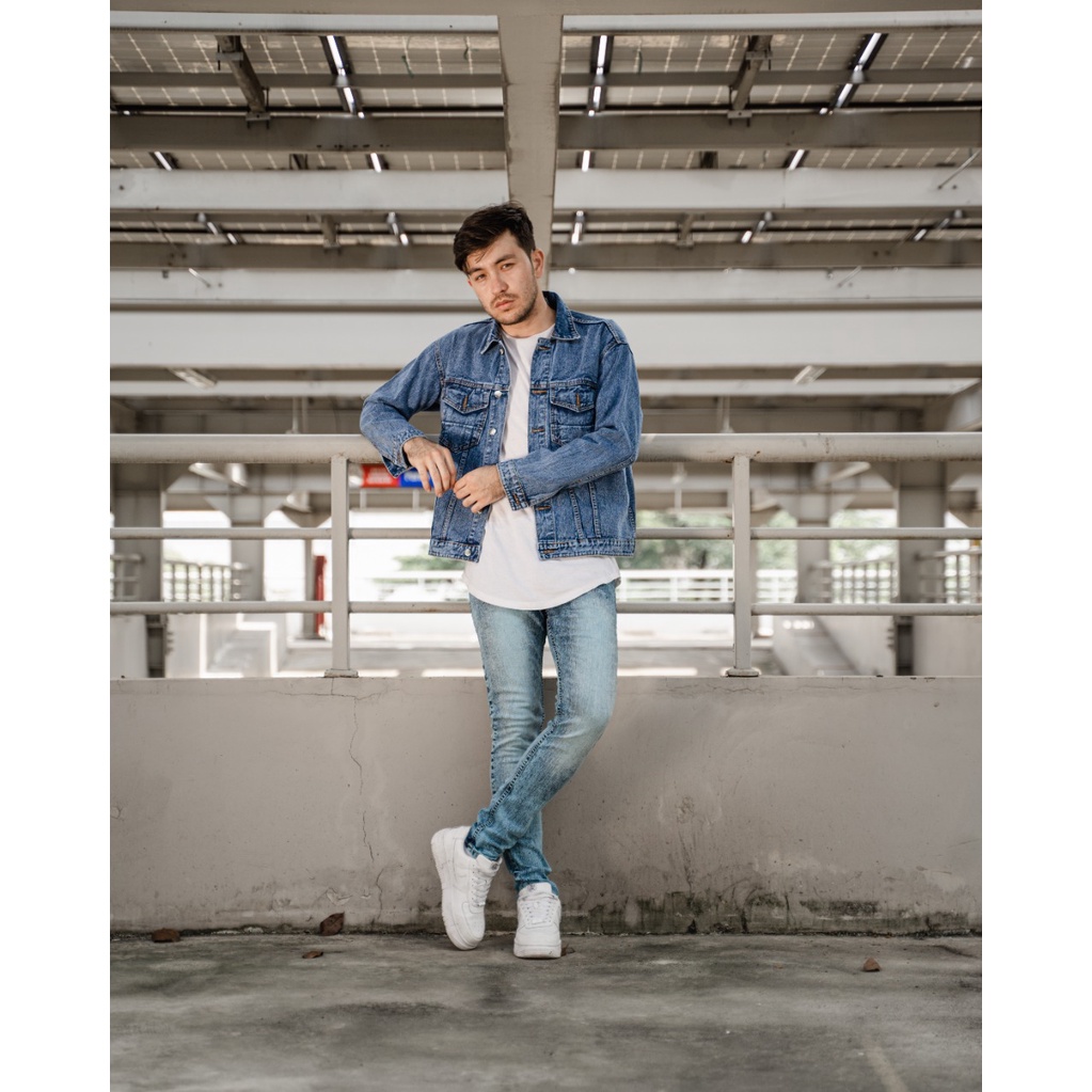 Weird Jeans - Blue Oslo - Celana Jeans Pria Skinny Slim Fit Strech Polos - Image 2