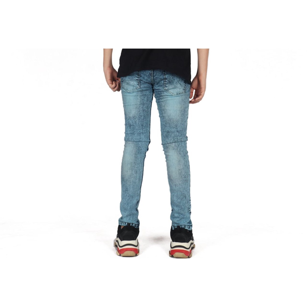 Weird Jeans - Blue Oslo - Celana Jeans Pria Skinny Slim Fit Strech Polos - Image 4
