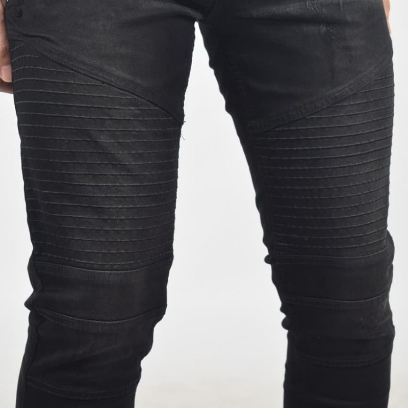 Weird Jeans - Biker Westren Black - Celana Jeans Pria Skinny Slimfit Strech - Image 4