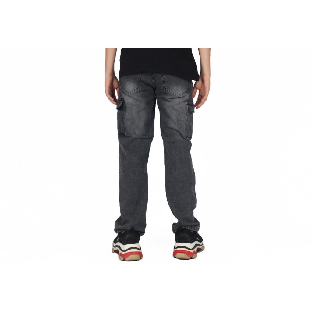 Weird Jeans - Fade Black - Celana Jeans Pria Loose Fit Cargo Polos - Image 3