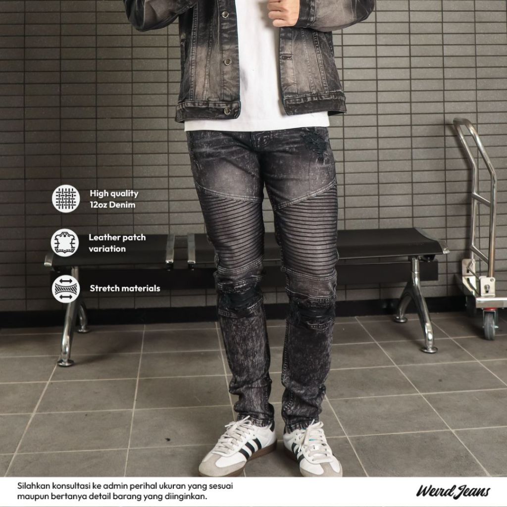 Weird Jeans - Biker Black Ashkelon