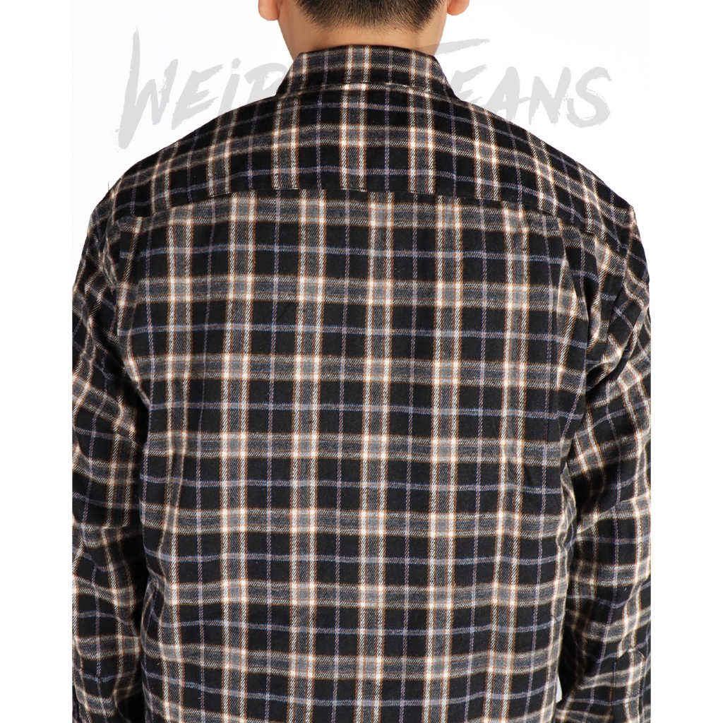Weird Jeans - Arlo Brown - Flanel Pria Lengan Panjang Coklat Kasual Nyaman - Image 7