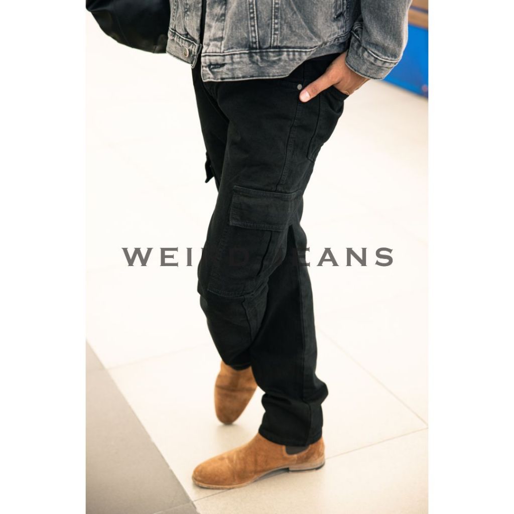 Weird Jeans - Reguler Fit Cargo Black Wash - Image 2