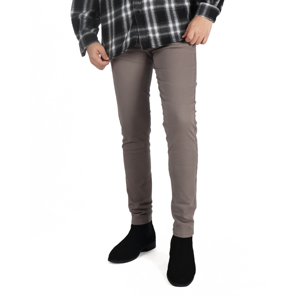 Weird Jeans - Chino Beige - Celana Panjang Chino Pria Skinny Fit Strech Kain Halus Nyaman Warna Brown - Image 7