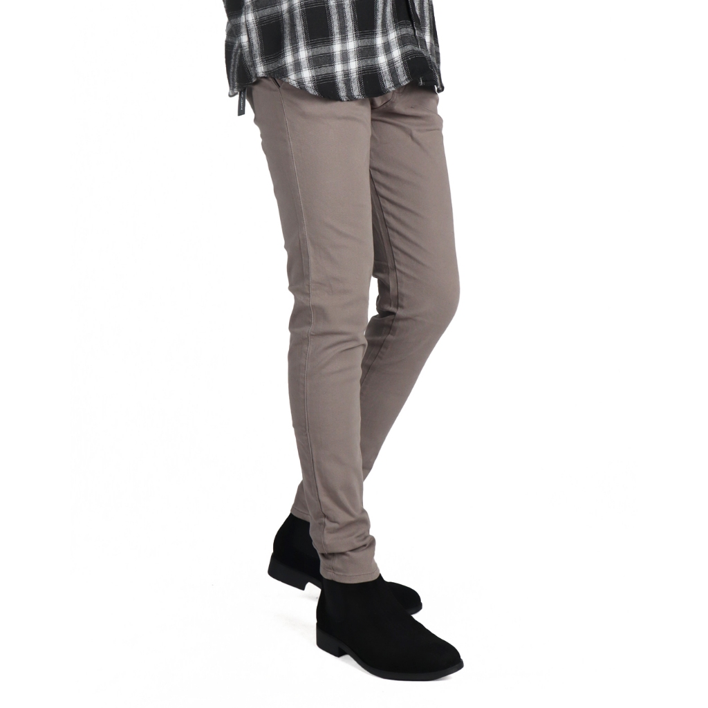 Weird Jeans - Chino Beige - Celana Panjang Chino Pria Skinny Fit Strech Kain Halus Nyaman Warna Brown - Image 8