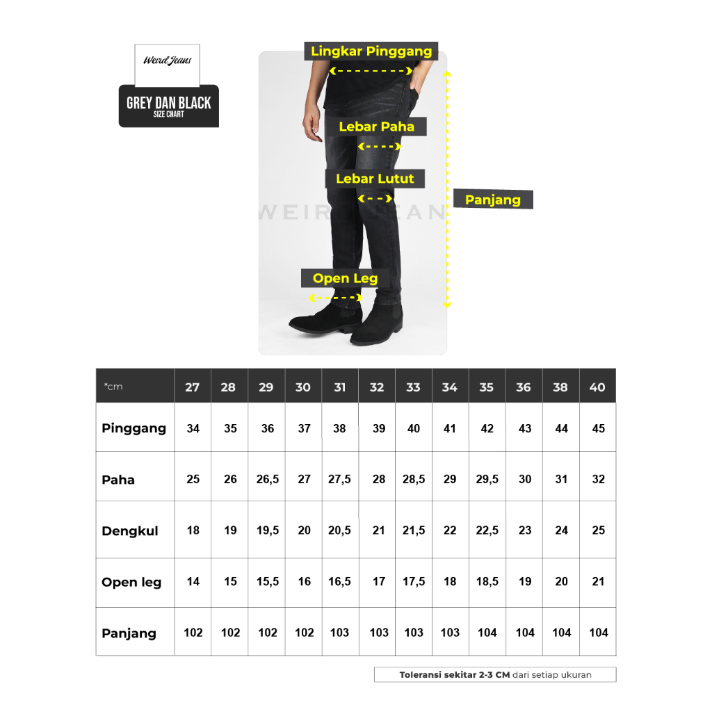 Weird Jeans - Cargo Milano Black - Celana Jeans Cargo Denim Panjang Pria Skinny Fit Hitam Pekat - Image 10