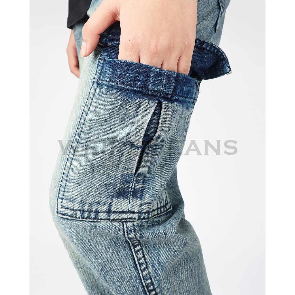 Weird Jeans - Reguler Fit Cargo Wave Blue - Image 3
