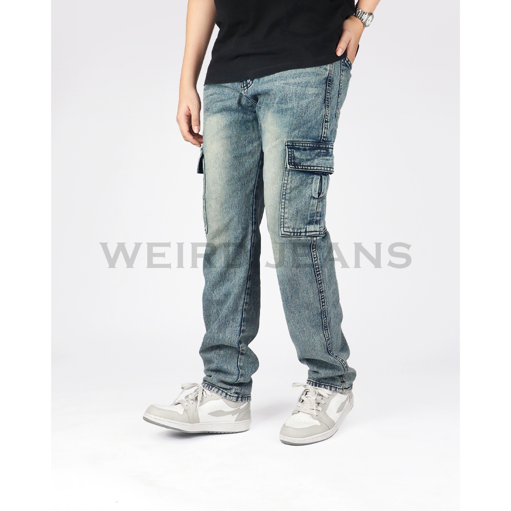 Weird Jeans - Reguler Fit Cargo Wave Blue - Image 5