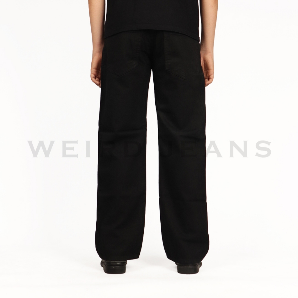 Weird Jeans - Loose Fit Hitam Polos - Image 8