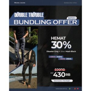 Weird Jeans Buy 1 Get 2 Celana Jeans Bundling 2 | Disaster Grey Dan Biker Maslack