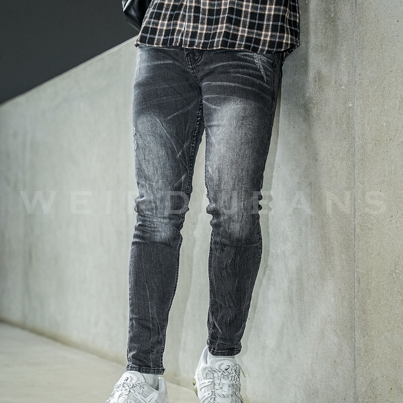 Weird Jeans - Dakota Grey - Celana Jeans Panjang Pria Slim Fit Strech Polos Nyaman