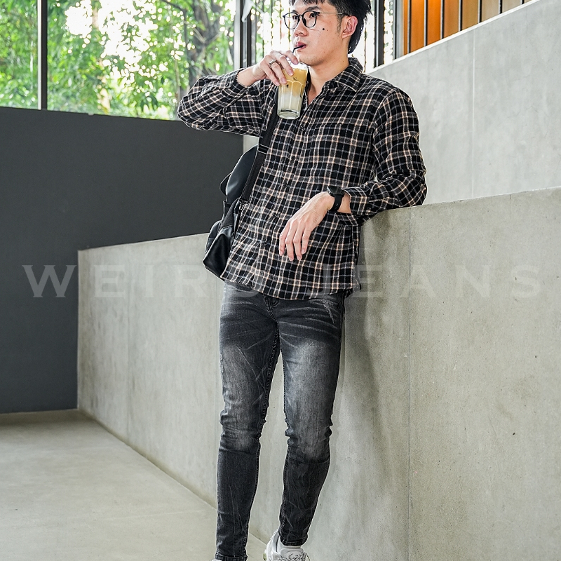 Weird Jeans - Dakota Grey - Celana Jeans Panjang Pria Slim Fit Strech Polos Nyaman - Image 2