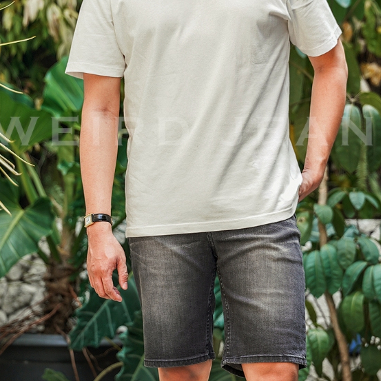 Weird Jeans - Desmond Grey - Celana Jeans Denim Pendek Pria Skinny Fit Strech - Image 2