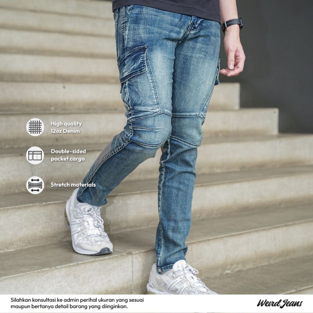 Weird Jeans - Cargo Rudolf Blue