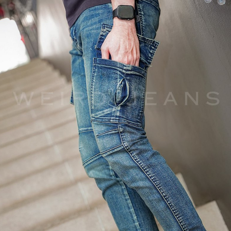 Weird Jeans - Cargo Rudolf Blue - Image 4