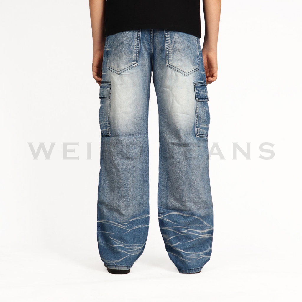 Weird Jeans - Loose Fit Carlson Blue Cargo - Image 9