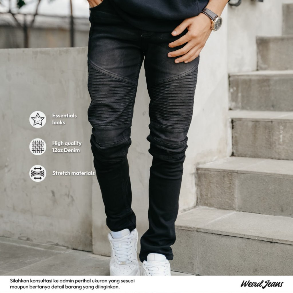 Weird Jeans - Biker Western Black