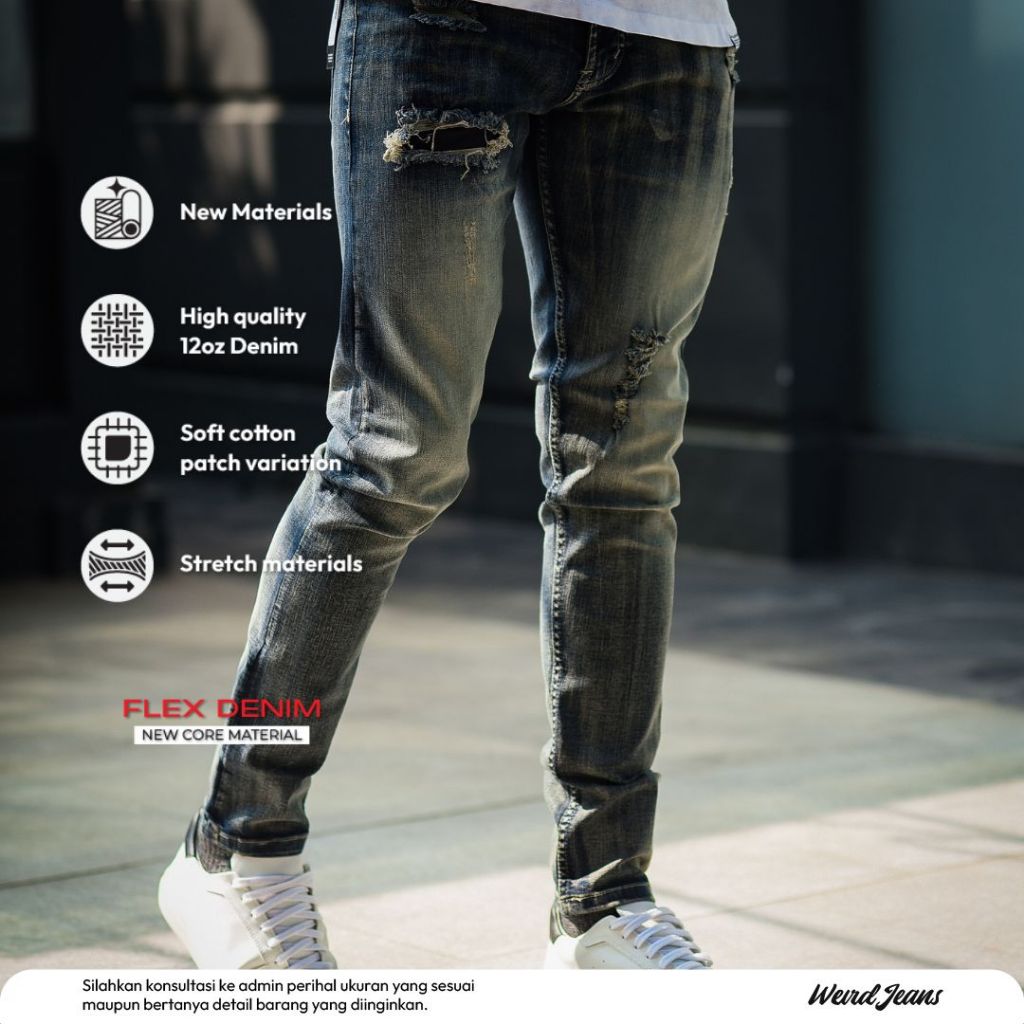 Weird Jeans - Blue Greenish M20