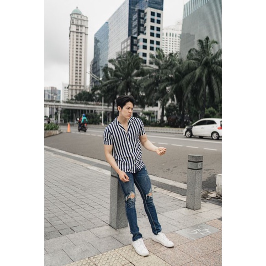 Weird Jeans - Blue Arctic M03 - Celana Jeans Pria Skinny Slimfit Ripped Jeans