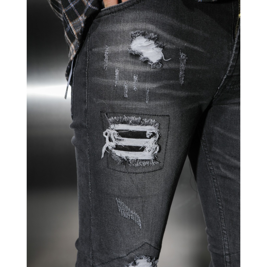 Weird Jeans - Destroyed Denim Black Phantom - Image 4