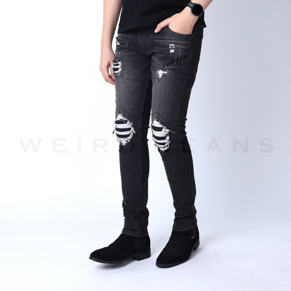 Weird Jeans - Destroyed Denim Black Phantom - Image 8
