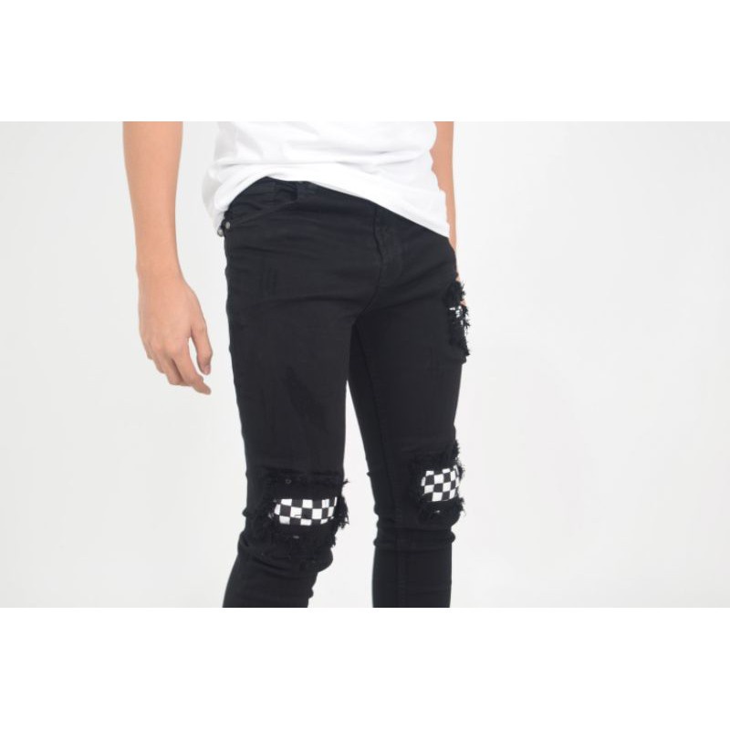 Weird Jeans - Destroyed Denim Jet Black - Celana Jeans Pria Skinny Slimfit - Image 6