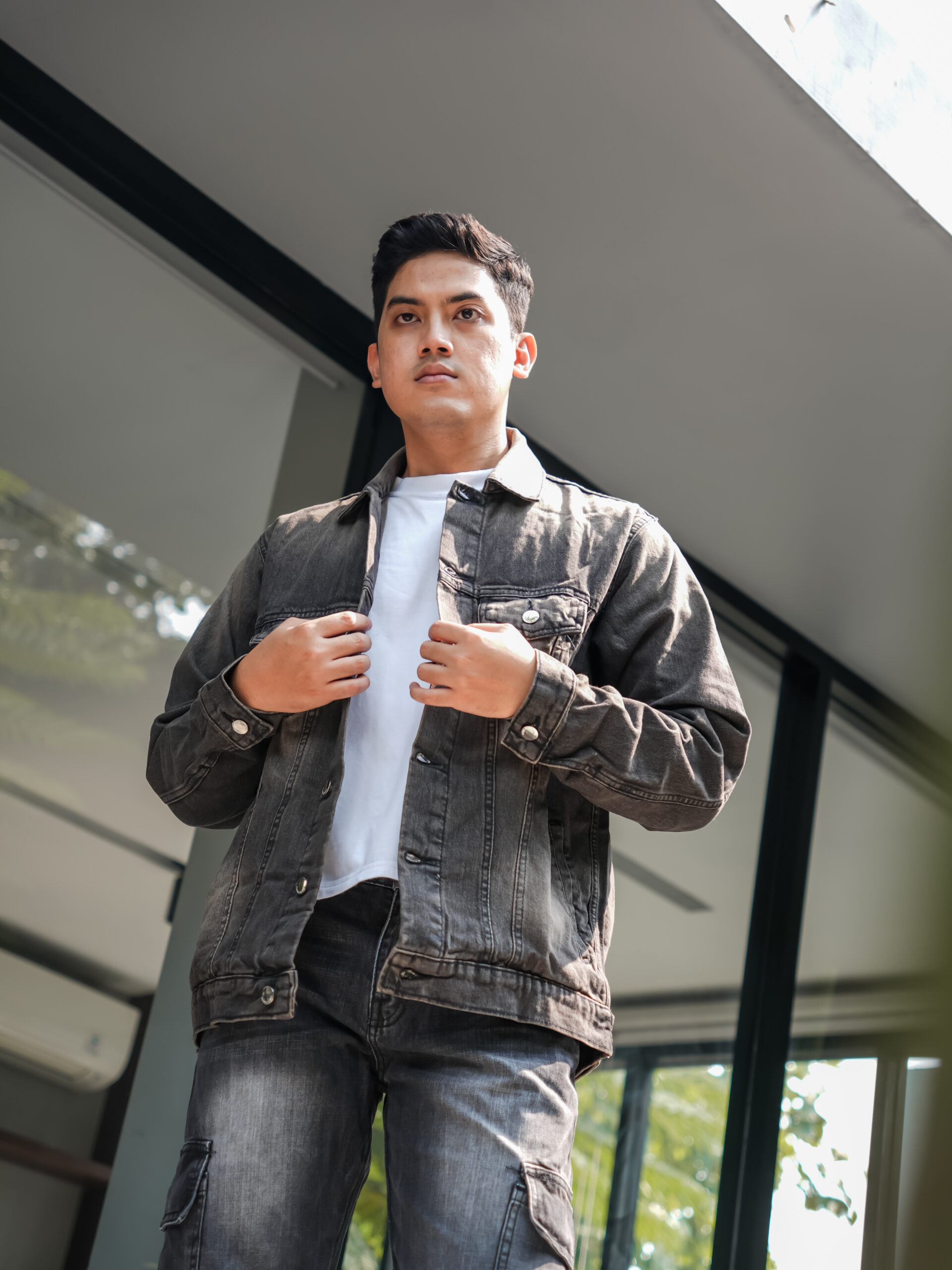 Weird Jeans - Harper Grey - Jacket Trucker Pria Slim Fit Warna Grey - Image 4