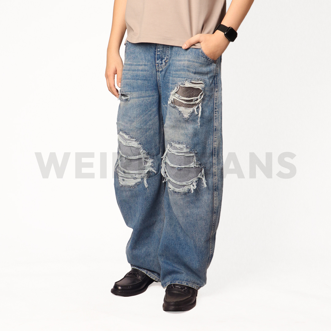 Weird Jeans - Baggy Barrel Rough Blue - Image 2
